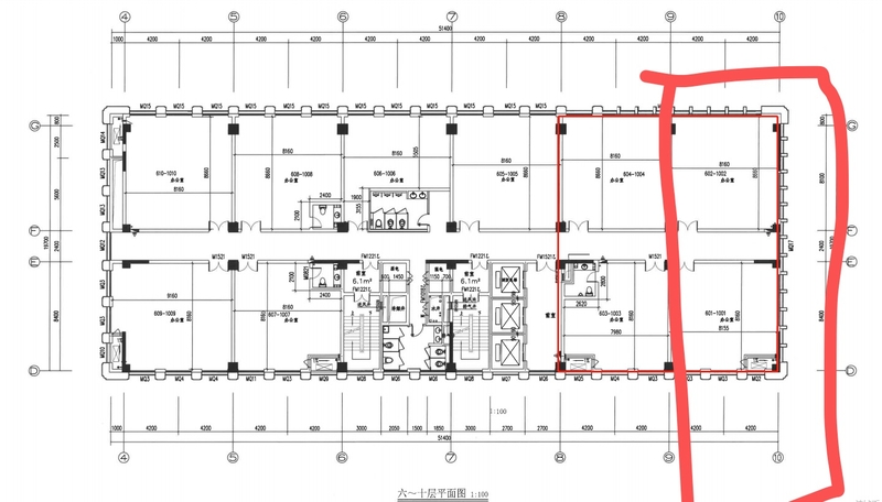 东恒大厦出租-215.5m²-简单装修